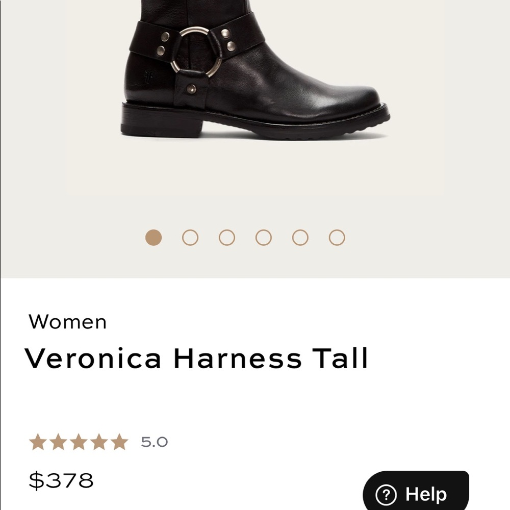 Frye harness black tall boot.